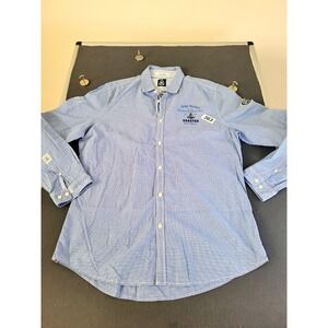 Gaastra Bridge Barkentine Men's XL Blue/White Check Cotton Long Sleeve Button-Up